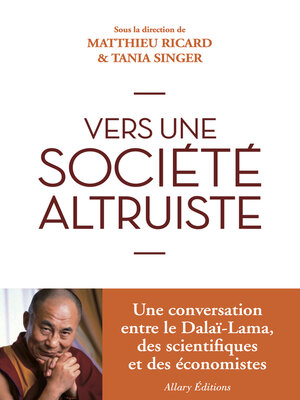 cover image of Vers une société altruiste